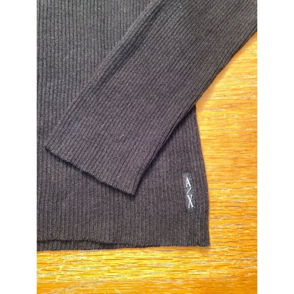 Armani Exchange Mens Ribbed Long Sleeve Polo Shirt Size Small - Picture 2 of 4